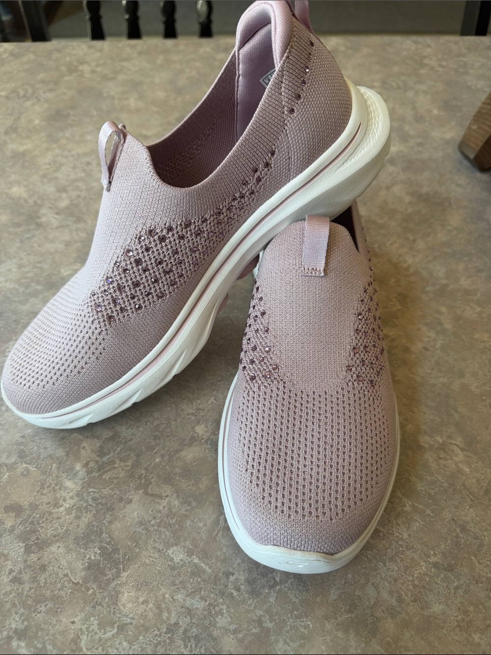 Skechers Women's Slip-On Knit Sneakers - Light Pink